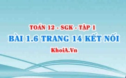 Bài 1.6 trang 14 Toán 12 tập 1 Kết nối tri thức